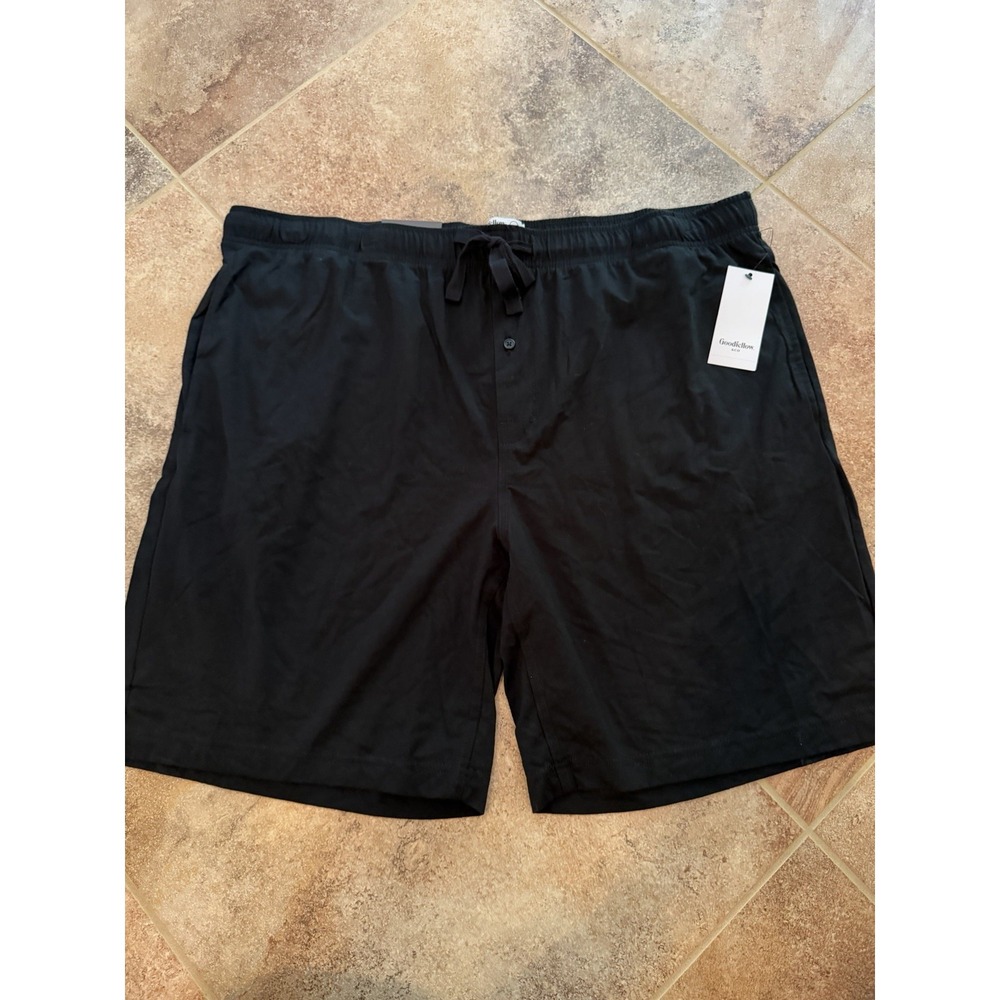 Men's Goodfellow 9" Black Knit Lounge Shorts Size XXL NWT Drawstring